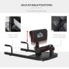 3 in 1 Padded Push Up Sit Up Squat Machine, Home Gym Fitness Equipment, Black
