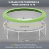 14FT Trampoline Spring Cover, Safety Trampoline Pad Replacement, Waterproof and Tear Resistant, All Weather Trampoline Accessories, Green