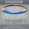 14FT Trampoline Spring Cover, Safety Trampoline Pad Replacement, Waterproof and Tear Resistant, All Weather Trampoline Accessories, Multi Color