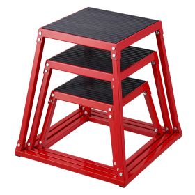 Plyometric Jump Boxes, 12/18/24 Inch Plyo Box, Platform and Jumping Agility Box, Anti-Slip Fitness Exercise Step Up Box Set for Home Gym Training