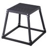 Plyometric Jump Box, 18 Inch Plyo Box, Steel Plyometric Platform and Jumping Agility Box, Anti-Slip Fitness Exercise Step Up Box for Home Gym Training